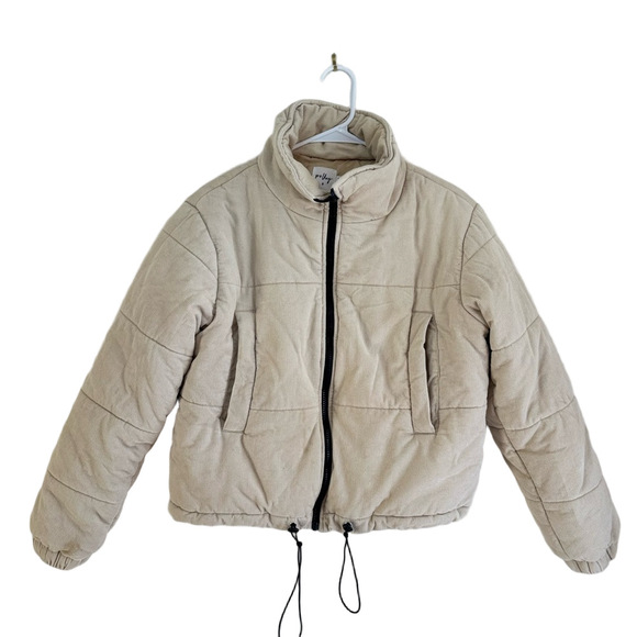 PRINCESS POLLY Corduroy Puffy Bomber Jacket - Picture 3 of 14